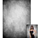 Kate 10ft(W) x10ft(H) Texture Photography Backdrops for Photographers Microfiber Seamless No Wrinkle Abstract Black Grey Photo Backdrop Portrait Background