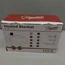 Homemate Heated Blanket Electric Throw - 50x60 Heating Blanket with 10 Fast Heat Levels 8 Hours Auto Off Soft Cozy Flannel Over-Heated Protection ETL Certification Keep Warming in Home (Grey Geometry)