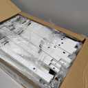 Furnulem 6 Tier Corner Shelf with LED Light, 67.5 Tall Standing Shelf Organizer, White Narrow Bookshelf with Storage Rack for Wall Corner, Living Room, Bedroom, Metal Frame, Wood Display Shelf