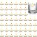 50 Pieces 1.5 Inch Unscented Floating Candles for Centerpieces Votive Floating Candles for Wedding Party Pool Spa Bathtub Dinner(White)