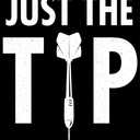 Metal Sign Vintage Look Just the tip Funny darts Sport Funny Wall Decor for Kitchen Bar Coffee Restaurant Home Bedroom Garage Bathroom 8x12inch