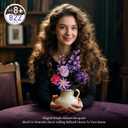 Ideas Halloween Purple Flowers Gothic Rose, Compatible with Lego Flowers Gift for Adults Women Girls Home Botanical Decoration for Birthday, Mother's Day, Christmas 8-16+ (822PSC)