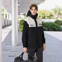 Lightweight Men's Jacket with Hood for Outdoor, Travel, Hiking, Windbreaker, Versatile, Stylish Design (X-Large, Khaki-black)