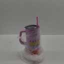 Silver Buffalo Sanrio Hello Kitty Spring and Summer Flowers Rainbow Stripes Stainless Steel Tumbler with Handle and Straw, Fits in Standard Cup Holder, 40 Ounces