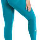 Soul Collection Seamless Scrunch Effortless Leggings Workout Regular Length (X-Large, Short/Regular Marine Teal)
