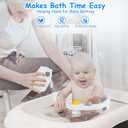 Baby Bath Seat for Babies 6 Months & Up - Bathtub Seats for Babies Sitting Up with Rinse Cup, Non-Slip, Comfortable, Infant Bath Essentials Gray (GREY)