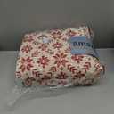 jinchan Knit Look Christmas Runner Rug 2x6 for Kitchen Red Holiday Rug for Hallway Bathroom Snowflake Printed Xmas Decor Washable Runner for Entryway Laundry Room Bedroom Non-Slip Red on Ivory