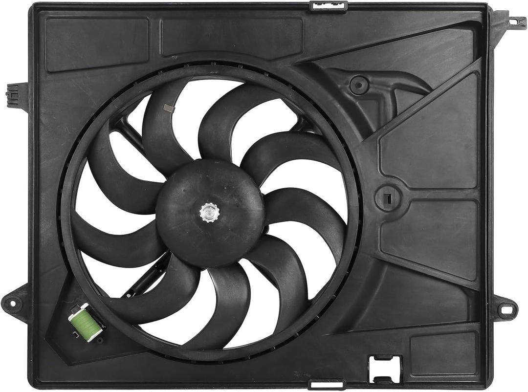 SCITOO Engine Radiator Condenser Cooling Fan Assembly Compatible with 2014-2020 for Chevrolet for Trax 1.4L, OE Number: 623590 621576