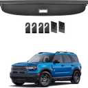 Vesul Compatible with Ford Bronco Sport 2021-2025 Retractable Cargo Cover Security Shade Shield Tonneau Cover Rear Trunk Protector Anti-Peeping Luggage Privacy Screen