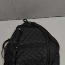 Pickleball Bag for Women Pickelball Backpack Large Quilted Sling Bags, Holds Pickleball Paddles Tennis Racket (Black)