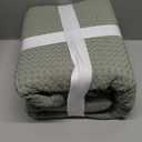 Bedsure Cotton Duvet Cover Queen - 100% Cotton Waffle Weave Sage Green Duvet Cover Queen Size, GentleSoft™ and Breathable Bedding Set for All Season, 3 Pieces, 90"x90"