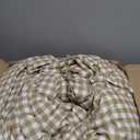 Nayoroom Brown Gingham Comforter Set, Full Size, Tan White Plaid Checkered Comforter 3 Pieces Soft Lightweight Grid Dorm Bedding Set for All Seasons