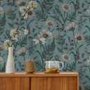 InHome 216-in by 20.5-in Spring Meadow Blue Peel & Stick Wallpaper