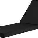 Basic Beyond Chaise Lounge Cushions Outdoor, 3-Layer Waterproof Outdoor Furniture Cushions with Removable Cover and 4 Ties, 72"x21"x3" Patio Lounge Chair Cushions for Outdoor Furniture, Black