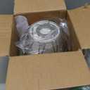 Ruzectt Plug in Pendant Light,Hanging Light with Plug in Cord,Silver Hanging Lamp with Dimmable Switch,15 ft Clear Cord,Hanging Light Fixture for Kitchen Island Living Room Bedroom (Bulb Included)