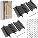 3" Double Action Spring Hinges, 4 Pack Self Closing Door Hinges for Indoor/Outdoor Saloon Cafe Pub Swinging Doors, Cold Rolled Steel, Including Pins and Screws