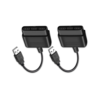 PS2 Controller to USB Adapter Converter, 2 Pack Compatible with PS1/PS2 Controller Gamepad to PS3/PC Controller No Need Driver