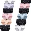 Girls Underwear for 12 Pack Teen Cotton Briefs L