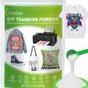 CenDale DTF Powder, 500g/17.6OZ White Hot Melt Adhesive Digital DTF Transfer Powder for Sublimation, Compatible with DTF and DTG Printers, DTF PreTreat Powder for All Fabric Jeans Cotton T-Shirt