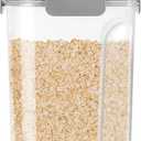 TBMax Rice Container 10 Lbs, Cereal Container Oatmeal Storage, Airtight Food Dispenser with Easy-pouring Spout & Handy Cup for Flour Grain Beans, Pet Dog Cat Bird Food Storage Container