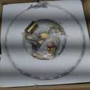 Semi Flush Mount Ceiling Light Fixture 14" Vinatge Gold Ceiling Lights Mid Century Modern Milk White Glass Close to Ceiling Lighting Fixtures for Bedroom Hallway Kitchen Laundry Room Bathroom