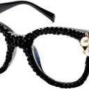 ICARA Oversized Christmas Bling Rhinestone Reading Glasses for Women Christmas Party Ladies Readers