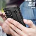 4 x Clayco Xenon Case for Samsung Galaxy A53 5G Case, [Built-in Screen Protector] Full-Body Rugged Cover Compatible with Fingerprint Reader, 6.4 inch 2022 Release Black