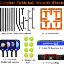 Hoverphenix Pickleball Net for Driveway, 22FT Regulation Size Pickleball Net with Paddles Set of 4, Pickleballs and Carry Bag for Outdoor Indoor Game