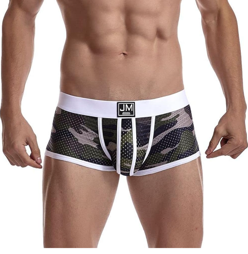 JOCKMAIL Men's Boxer Briefs Mens Underwear Boxer Briefs with Men's Boxer Shorts Camouflage Underwear XL