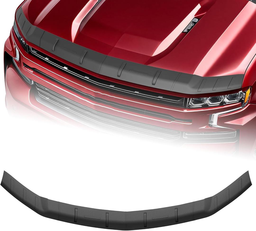 Hood Protector Fit for Chevy Silverado 1500 2019-2025 Bugflector TPE Low Profile Hood Shield Bug Hood Deflector Fit for Chevy Silverado 1500 Accessories 2019-2021 2022 2023 2024 2025 Hood Guard