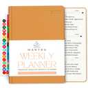 Mantra Planner 2026 Planner, Daily Journal & Gratitude Journal AllInOne with To Do List, Self Care Prompts & Habit Tracker  7 x 10  Orange