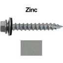 14 x 1-1/2" NO Paint Metal Roofing Screws - Hex Washer Head- Self-Starting/Tapping - EPDM Washer. 1 x 250 Count Bag - 250 Screws