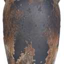 Rustic Ceramic Vase with Handles - 8.7 Inch Terracotta Wabi Sabi Decorative Flower Vase for Home Decor, Farmhouse Vintage Pottery Centerpiece for Table, Shelf Decor, Living Room or Entryway Decorative