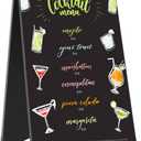 A-Frame Chalkboard Sign Large 15" x 30" Sandwich Chalkboard Double Sided Sidewalk Signs Outdoor Foldable Blackboard Menu Display for Weddings, Restaurant, Business