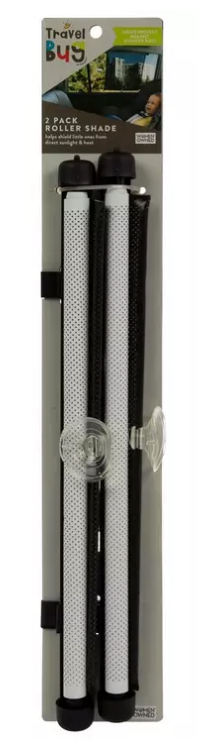 Suction Roller Shades, 
Extended Dimensions: 17.5" H x 16" W x 2" D