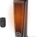 Lasko 23" Ceramic Tower Space Heater with Remote Control - Silver - 751320