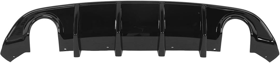 Rear Splitter, Automotive Rear Bumper Lip Aprons, Aerodynamic Impact Resistant Rear Lip Lower Bumper Diffuser Replacement for 392 20172018(Glossy Black)