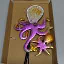 Yiosax-Solar Outdoor Lights Decorative-Yard Outdoor Decorative - Garden Stakes Octopus Decorative Waterproof 7 LED Light Decor Ocean Beach Theme for Lawn Path Yard Decoration Gift Idea