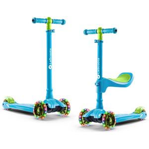 3 Wheel Scooter for Kids – 2-in-1 Scooter with Seat & LED Light-Up Wheels