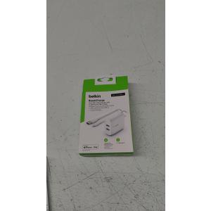 Belkin 24W Dual Port USB Wall Charger - Lightning Cable Included - iPhone Charger Fast Charging -iPhone 14, iPhone 13, iPhone 12, iPhone 11, iPad Pro, Samsung & more, White