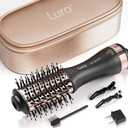Automatic Dual Voltage Hair Dryer Brush with European Plug,Mini Travel Blow Dryer Brush for Women,Portable Light Weight One Step Hair Dryer and Styler for Kids (2 inches, Black)