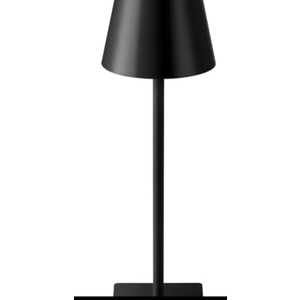 KDG 1 Pack Cordless Table Lamp, Portable LED Desk Lamps, 5000mAh Battery Operated, 3 Color Stepless Dimming Up, for Restaurant, Bedroom, Outdoor Camping, Coffee Shop, Night Light, Rechargeable (Black)