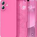 Vooii Magnetic for iPhone 17 Case, Compatible with Magsafe (Premium Liquid Silicone) (Integrated Camera Control Button) Full Body Protective Anti-Scratch Microfiber Lining 6.3", Pitaya