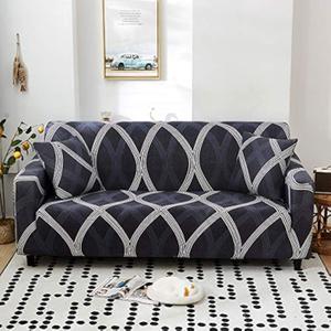 HOOBUY Printed Sofa Cover Stretch Couch Covers Patterned Loveseat Slipcovers for 2 Seater Cushion Couch Love Seat Set(JL, 2 Seater/Loveseat)