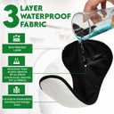 Adult Cloth Diaper Covers Waterproof, Adjustable Incontinence Plastic Pants with Absorbent Liner, Washable Rubber Diaper Underwear (Black, X-Large)