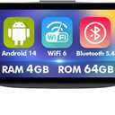 4Core+64GB 10.1 Inch IPS Touchscreen Android 14 Car Stereo for Honda CR-V 2012-2016 with Wireless CarPlay & Android Auto Car Radio, Support GPS, WiFi 6, Bluetooth,5.4, FM, Backup Camera, SWC, Dual USB