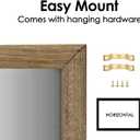 Dry Erase Monthly Calendar Whiteboard for Wall, Solid Pine Wood Rustic Brown Frame Magnetic Surface Whiteboard for Wall23.6"x 31.5"(YLBB-B-RB-6080)