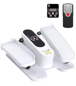 Under Desk Elliptical Machine That Plugs in Electrical Outlet, 12-Speed Bidirectional Leg Exerciser While Sitting for Seniors, Quiet Foot Pedal Exercise Machine with LCD Monitor & Remote Control