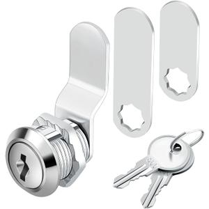 1 Pack Premium Cabinet Cam Locks Keyed Alike - Zzbety 5/8 Inch Cabinet Locks for Secure Files Drawers Mailbox RV Camper Door Tool Box (Zinc Alloy)
