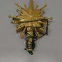 2025 Upgraded Christmas Tree Topper Projector Light with Rotating Bright LED & Wide Coverage, Universal Fit for Any Height Tree, Easy Install, Stable Base, Holiday & Party Decorations (Starlight Gold)